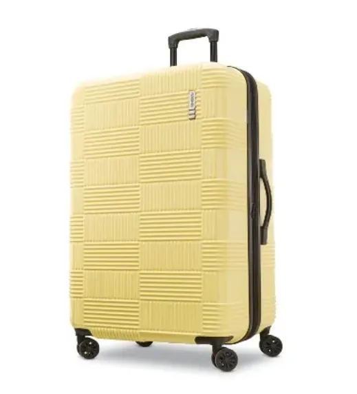 American Tourister Large Hardside Checked Spinner Suitcase